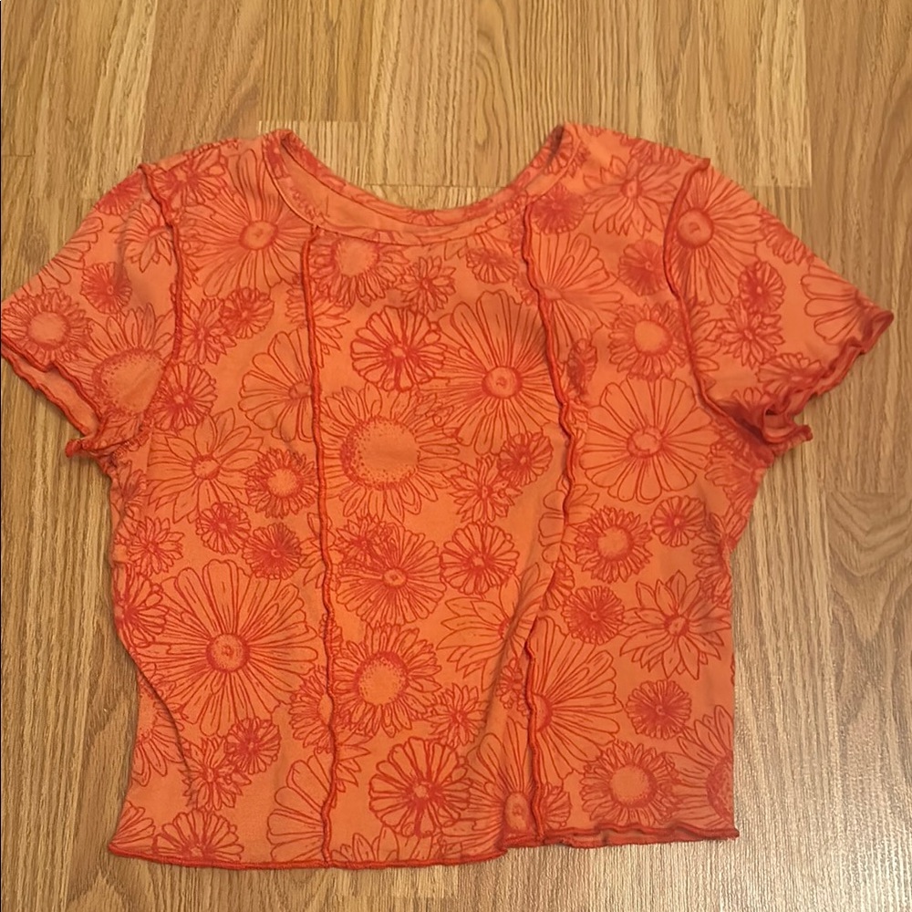 Floral Orange Women's Top